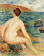 Nude bather seated by the sea 1882